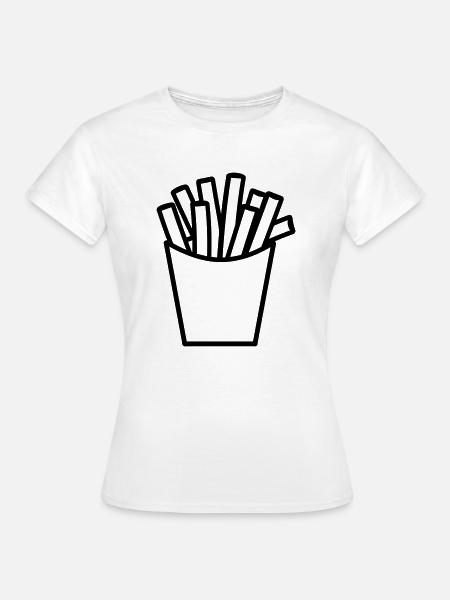 Pommes frites - Frauen T-Shirt - Weiß