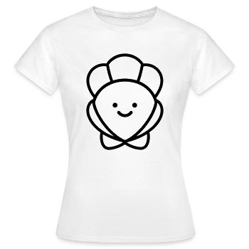 Muschel - Frauen T-Shirt - Weiß - Vorne - AI Model Female 172 dark (172cm)