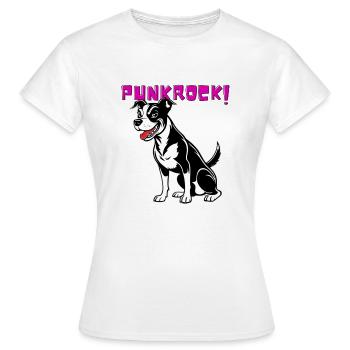Punkrock Hund - Frauen T-Shirt - Weiß - Vorne - AI Model Female 172 dark (172cm)