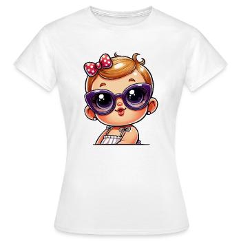 baby girl - Frauen T-Shirt - Weiß - Vorne - AI Model Female 172 dark (172cm)