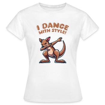 Kangaroo Dabbing - Frauen T-Shirt - Weiß - Vorne - AI Model Female 172 dark (172cm)
