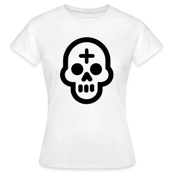 Tête de mort - T-shirt Femme - blanc - Devant - AI Model Female 172 dark (172cm)