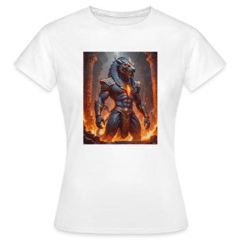 Ammit, bête monstrueuse, attendant par les écailles de j - T-shirt Femme - blanc - Devant - AI Model Female 172 dark (172cm)
