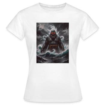 Umibōzu Colossal de la mer Noire dominant la rue - T-shirt Femme - blanc - Devant - AI Model Female 172 dark (172cm)