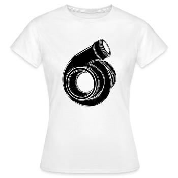 Turbo - T-shirt Femme - blanc - Devant - AI Model Female 172 dark (172cm)