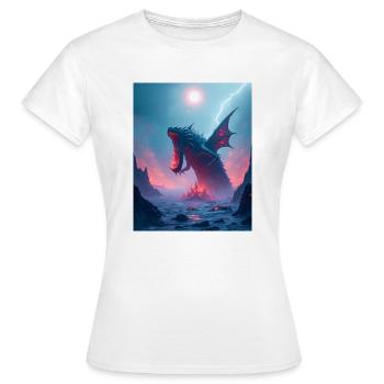 Léviathan, serpent de mer biblique du Moyen-Orient - T-shirt Femme - blanc - Devant - AI Model Female 172 dark (172cm)