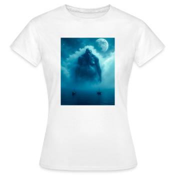 Umibōzu, fantôme marin japonais du folklore du Pacifique - T-shirt Femme - blanc - Devant - AI Model Female 172 dark (172cm)