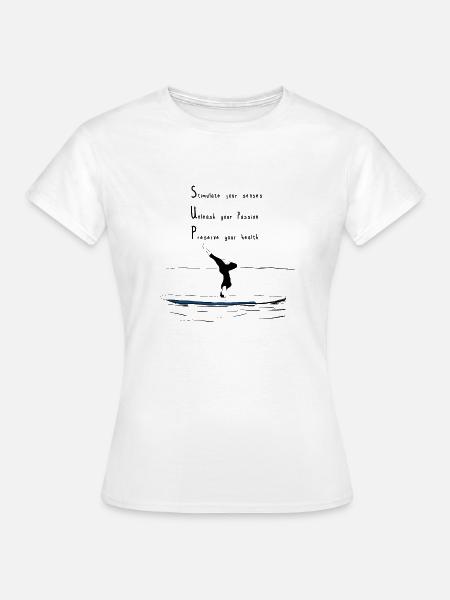SUP Yoga - Frauen T-Shirt - Weiß