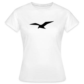 Mouette oiseau mer mer mer mer Baltique littoral Sylt - T-shirt Femme - blanc - Devant - AI Model Female 172 dark (172cm)