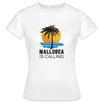 Majorque appelle - T-shirt Femme - blanc - Devant - AI Model Female 172 dark (172cm)