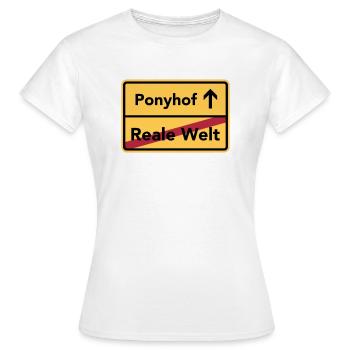 Ponyhof - Frauen T-Shirt - Weiß - Vorne - AI Model Female 172 dark (172cm)