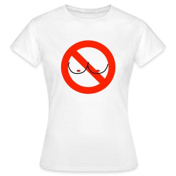 No Tits - Frauen T-Shirt - Weiß - Vorne - AI Model Female 172 dark (172cm)