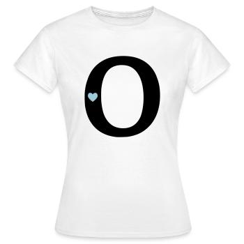 Buchstabe O Anfangsbuchstabe - Frauen T-Shirt - Weiß - Vorne - AI Model Female 172 dark (172cm)