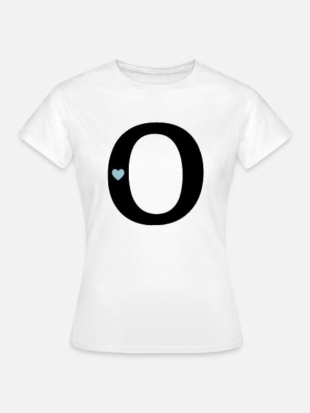 Letter O Initial point - Women's T-Shirt - white