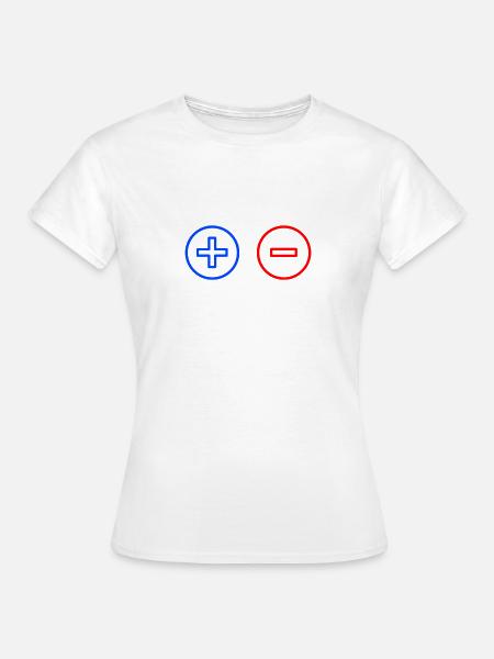 Plus Minus - Frauen T-Shirt - Weiß