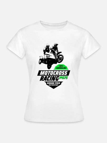 Sidecarcross - Seitenwagen Moto Cross - Frauen T-Shirt - Weiß