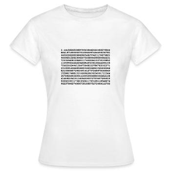 Pi - T-shirt Femme - blanc - Devant - AI Model Female 172 dark (172cm)
