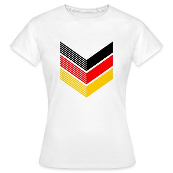 Drapeau Allemagne Drapeau allemand utilisé look home - T-shirt Femme - blanc - Devant - AI Model Female 172 dark (172cm)