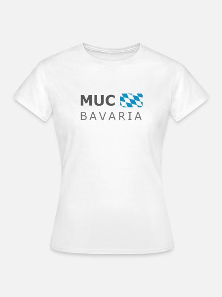 MUC BAVARIA dark-lettered - Frauen T-Shirt - Weiß