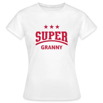 Super Granny - Women's T-Shirt - white - Front - AI Model Female 172 dark (172cm)