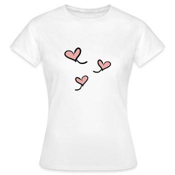 heart line - Women's T-Shirt - white - Front - AI Model Female 172 dark (172cm)