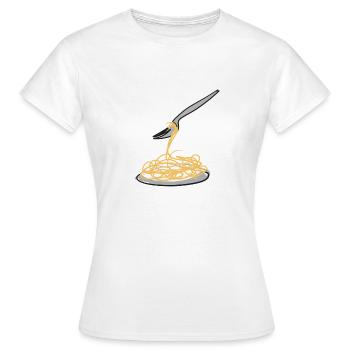 symbole spaghetti - T-shirt Femme - blanc - Devant - AI Model Female 172 dark (172cm)