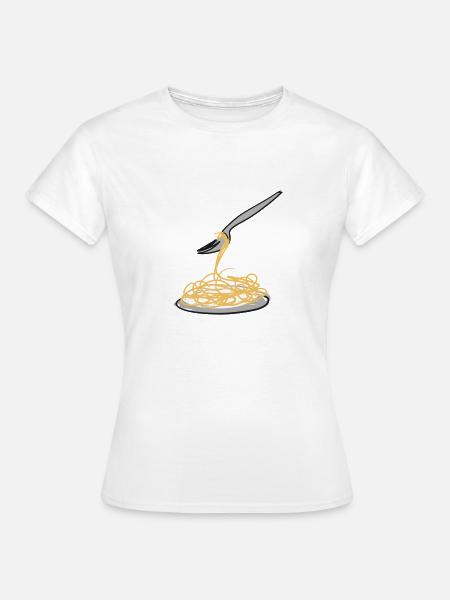 spaghetti symbool - Vrouwen T-shirt - wit