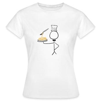 cuisinier cuisinier - T-shirt Femme - blanc - Devant - AI Model Female 172 dark (172cm)