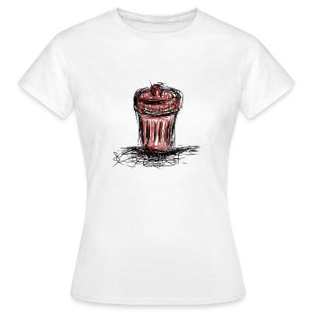 Müll eimer - Frauen T-Shirt - Weiß - Vorne - AI Model Female 172 dark (172cm)