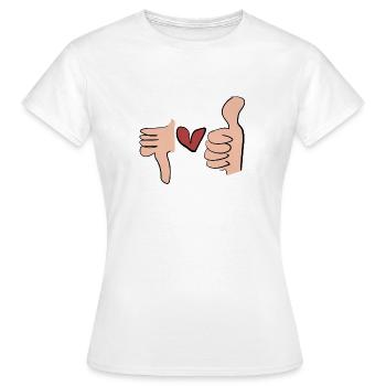 comme le cœur - T-shirt Femme - blanc - Devant - AI Model Female 172 dark (172cm)