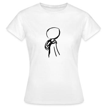 Junge Figur - Frauen T-Shirt - Weiß - Vorne - AI Model Female 172 dark (172cm)