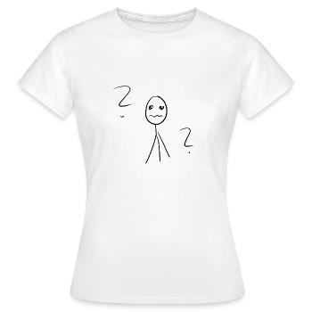 Icône de point d’interrogation - T-shirt Femme - blanc - Devant - AI Model Female 172 dark (172cm)