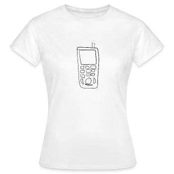 Téléphone portable - T-shirt Femme - blanc - Devant - AI Model Female 172 dark (172cm)