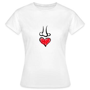 Heart Nose - Women's T-Shirt - white - Front - AI Model Female 172 dark (172cm)