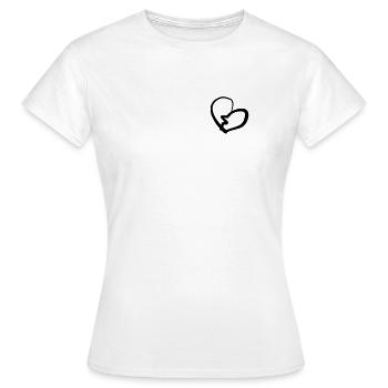 le cœur brisé - T-shirt Femme - blanc - Devant - AI Model Female 172 dark (172cm)