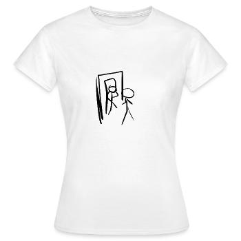 mirror human - Women's T-Shirt - white - Front - AI Model Female 172 dark (172cm)