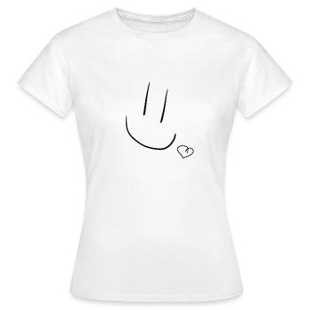 Smiley froh - Frauen T-Shirt - Weiß - Vorne - AI Model Female 172 dark (172cm)
