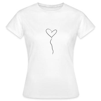 Heart Lines - Women's T-Shirt - white - Front - AI Model Female 172 dark (172cm)