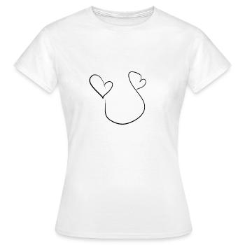 Heart Lines - Women's T-Shirt - white - Front - AI Model Female 172 dark (172cm)