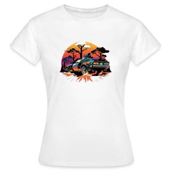 Fahrt in die Zukunft 2067 - Frauen T-Shirt - Weiß - Vorne - AI Model Female 172 dark (172cm)