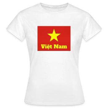 Drapeau vietnamien - T-shirt Femme - blanc - Devant - AI Model Female 172 dark (172cm)