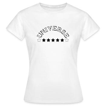 Univers - T-shirt Femme - blanc - Devant - AI Model Female 172 dark (172cm)