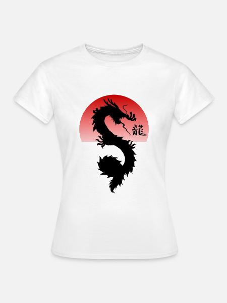 Drache Asien Japan - Frauen T-Shirt - Weiß
