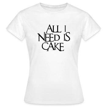 cake - Women's T-Shirt - white - Front - AI Model Female 172 dark (172cm)