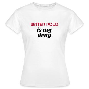 Water Polo / Water-Polo / Sport / Poloïste - T-shirt Femme - blanc - Devant - AI Model Female 172 dark (172cm)