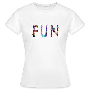 fun - Women's T-Shirt - white - Front - AI Model Female 172 dark (172cm)