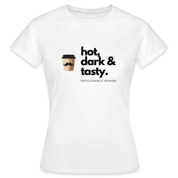 Mister Barister HD&SXY Brewing - Frauen T-Shirt - Weiß - Vorne - AI Model Female 172 dark (172cm)