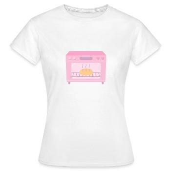 Petit pain mignon dans le four rose - T-shirt Femme - blanc - Devant - AI Model Female 172 dark (172cm)