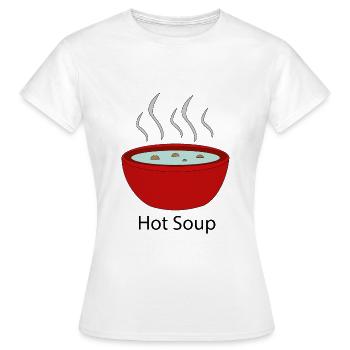 heiße Suppe - Frauen T-Shirt - Weiß - Vorne - AI Model Female 172 dark (172cm)