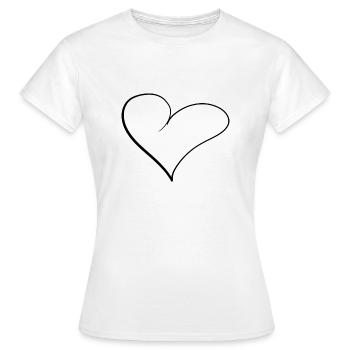 Heart Lines - Women's T-Shirt - white - Front - AI Model Female 172 dark (172cm)